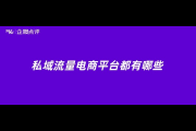 私域电商平台大盘点，这些平台你知道几个？