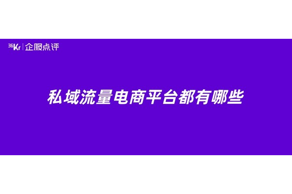 私域电商平台大盘点,这些平台你知道几个?